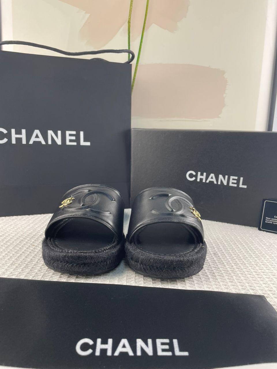 Chanel Kuzu Derisi Espadrille Katır Sandalet - Glimmer of Luxury