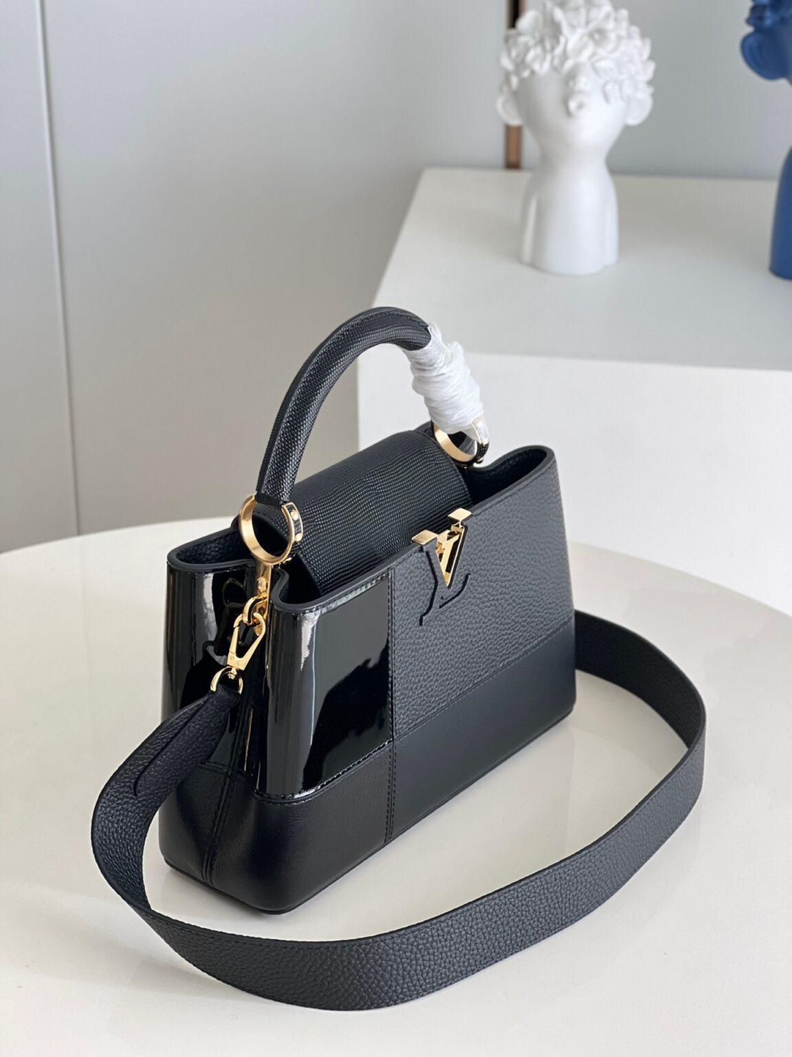 Louis Vuitton Capucines BB Küçük Çanta Siyah Puzzle - Glimmer of Luxury