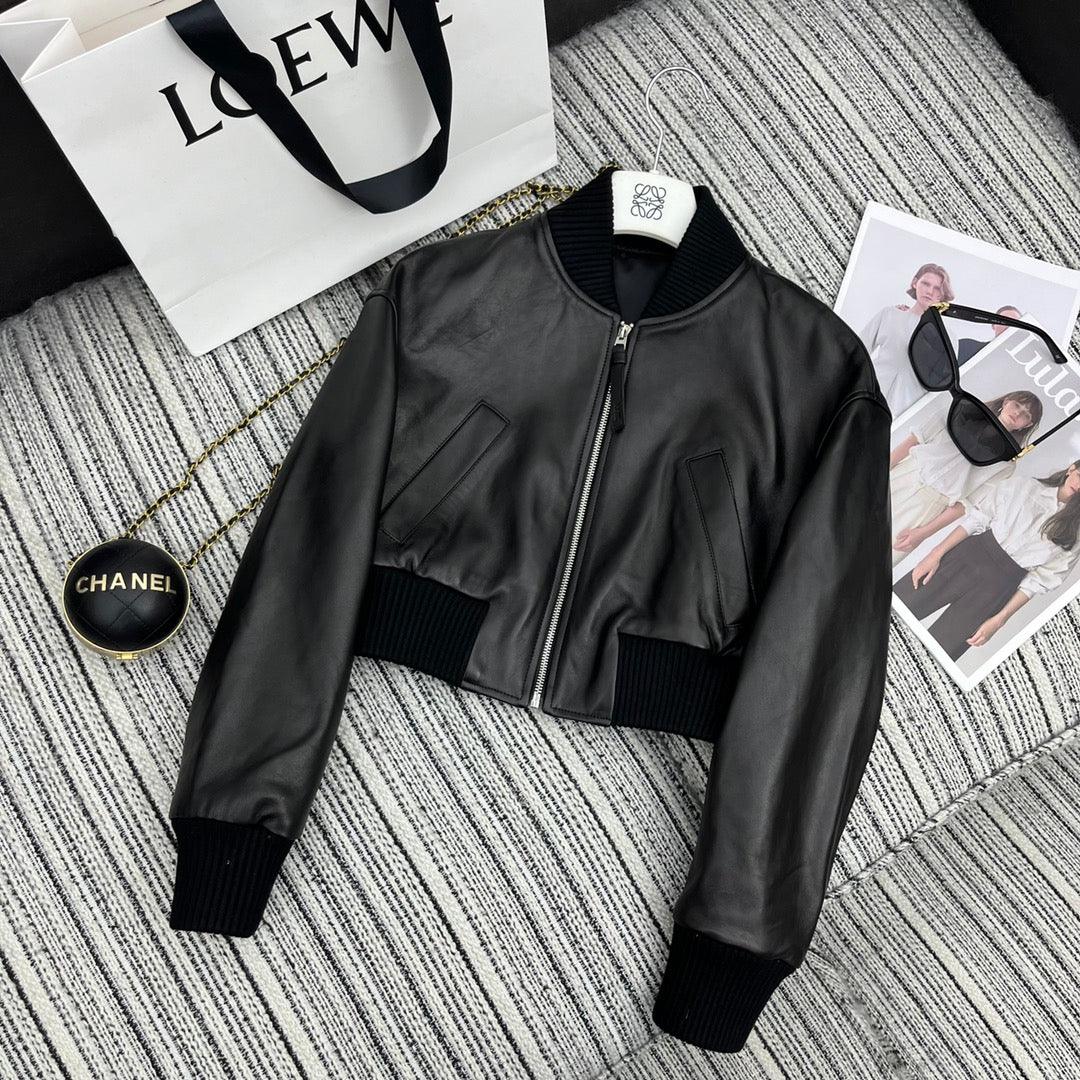 Loewe İplik Yaka Kuzu Derisi Ceket - Glimmer of Luxury