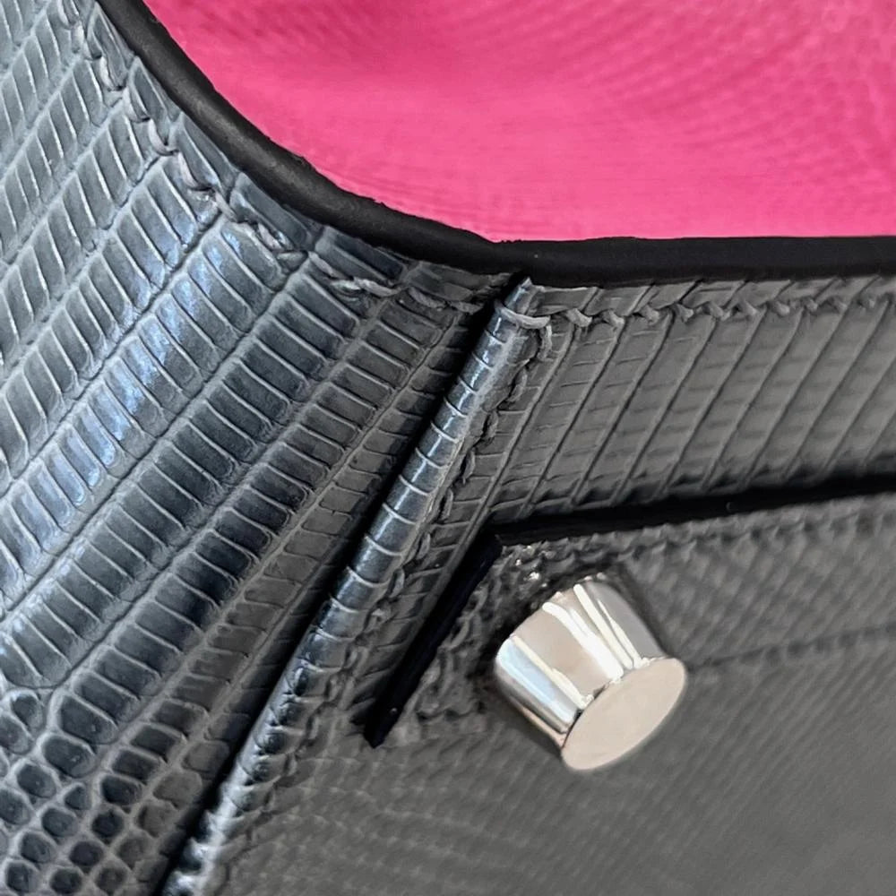 Hermès Birkin 25 Gri ve Pembe Kertenkele