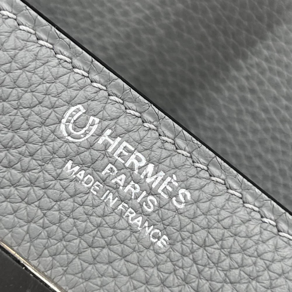 Hermès Birkin 30 Grey Seagull and White Togo