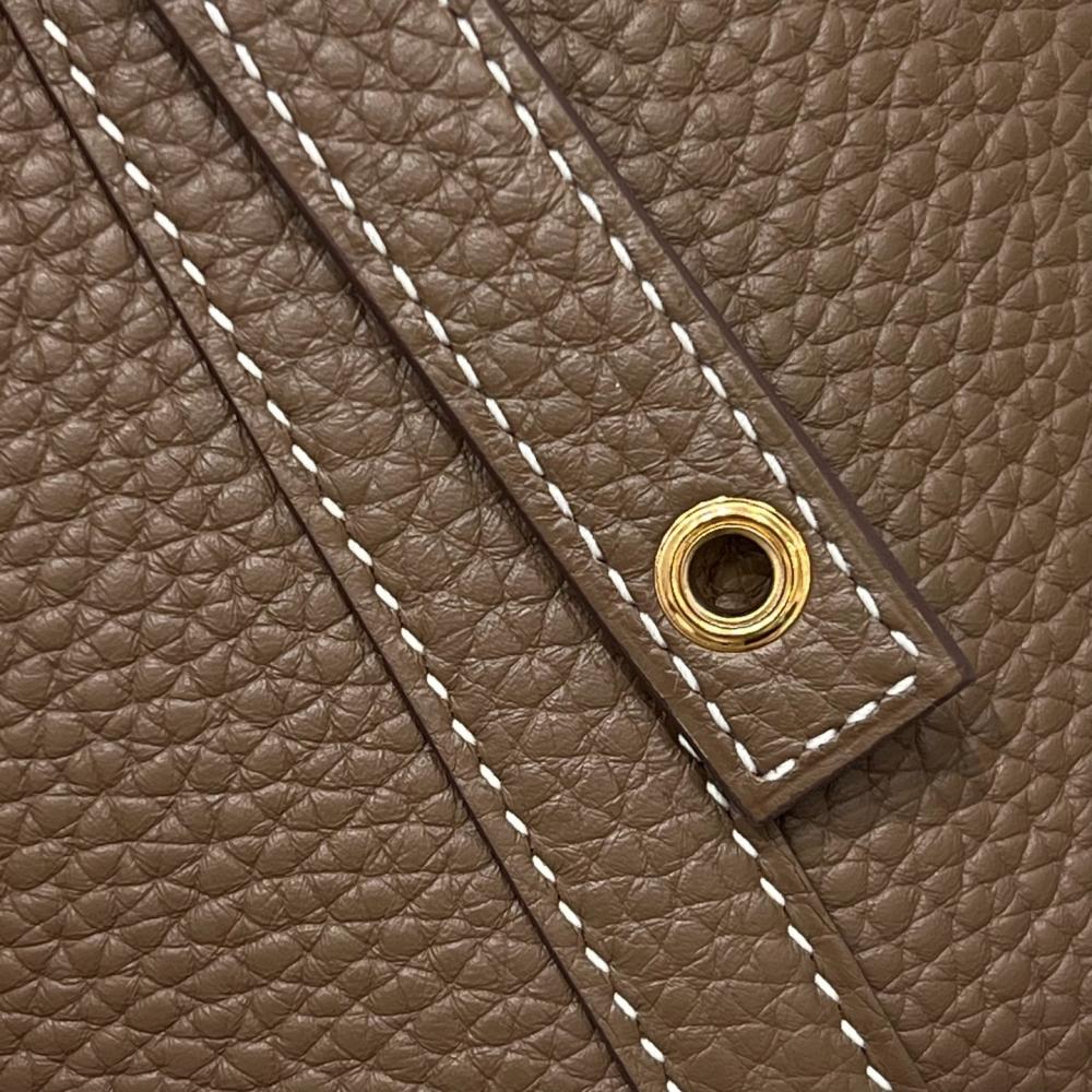 Hermès Picotin 18 Lock Clemence Leather Two-Tone Lime & Nata Palladium Hardware (PHW)