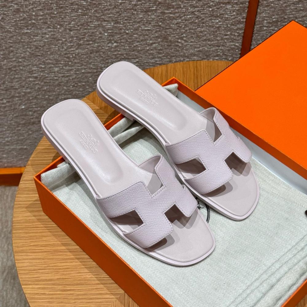 Hermès Oran Sandals Gray Argent