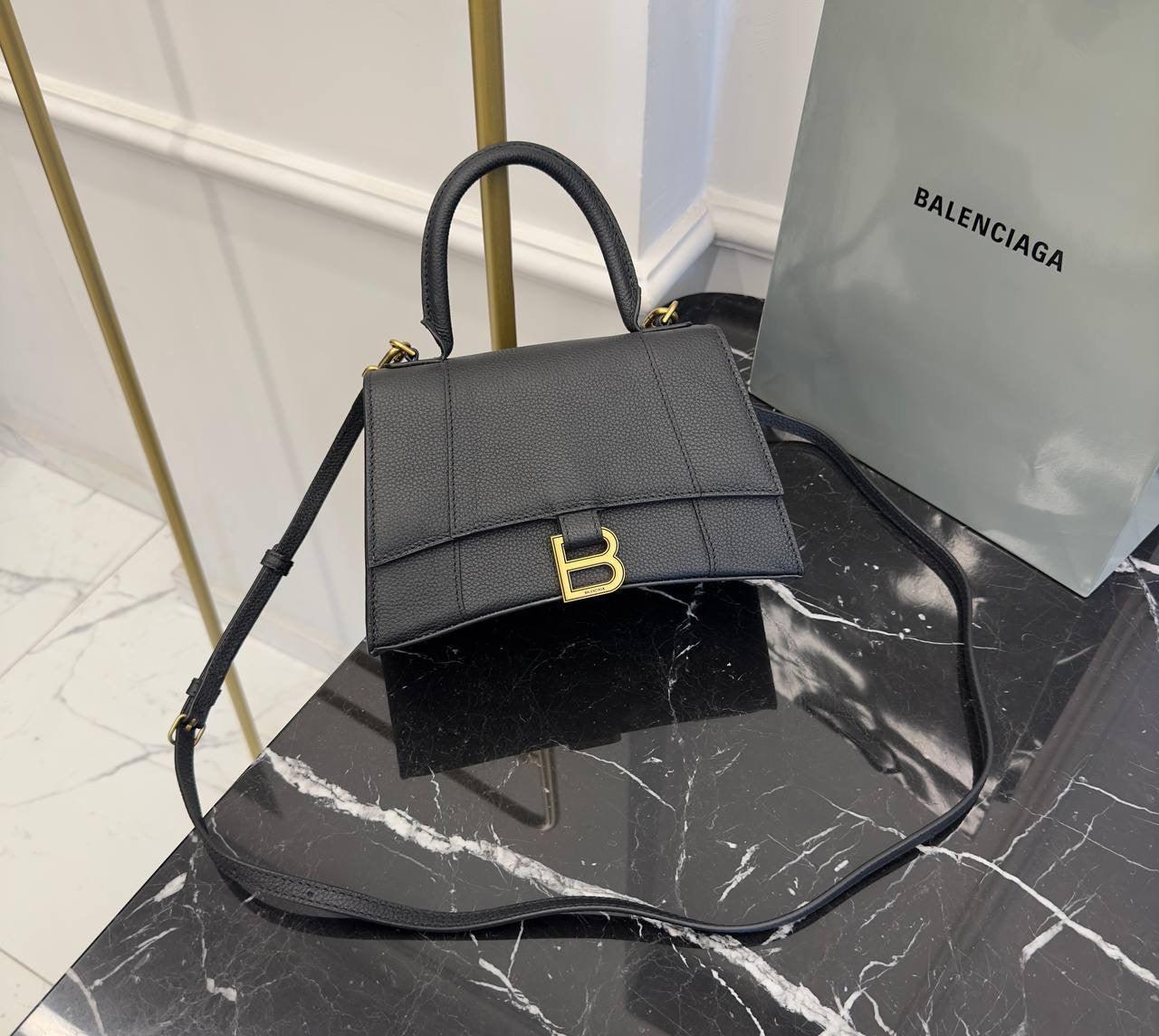 Balenciaga Hourglass Siyah Kadın Deri Çantası - Glimmer of Luxury