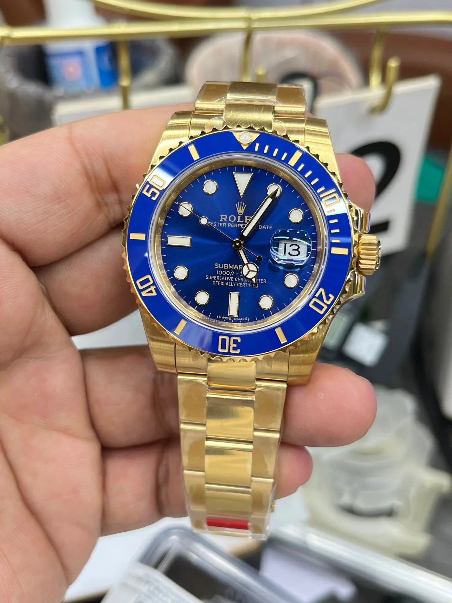 Rolex Submariner Altın Mavi Saat - Glimmer of Luxury