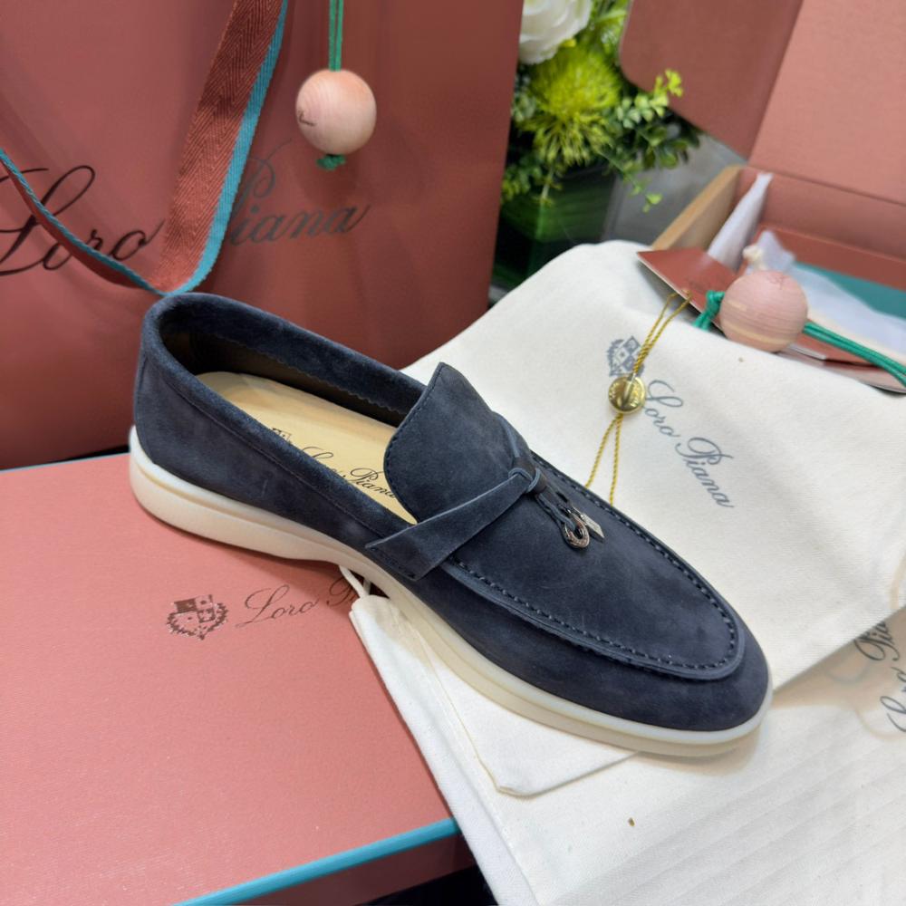 Loro Piana Yaz Büyüsü Yürüyüş Ayakkabısı - Fırtına Mavisi - Glimmer of Luxury