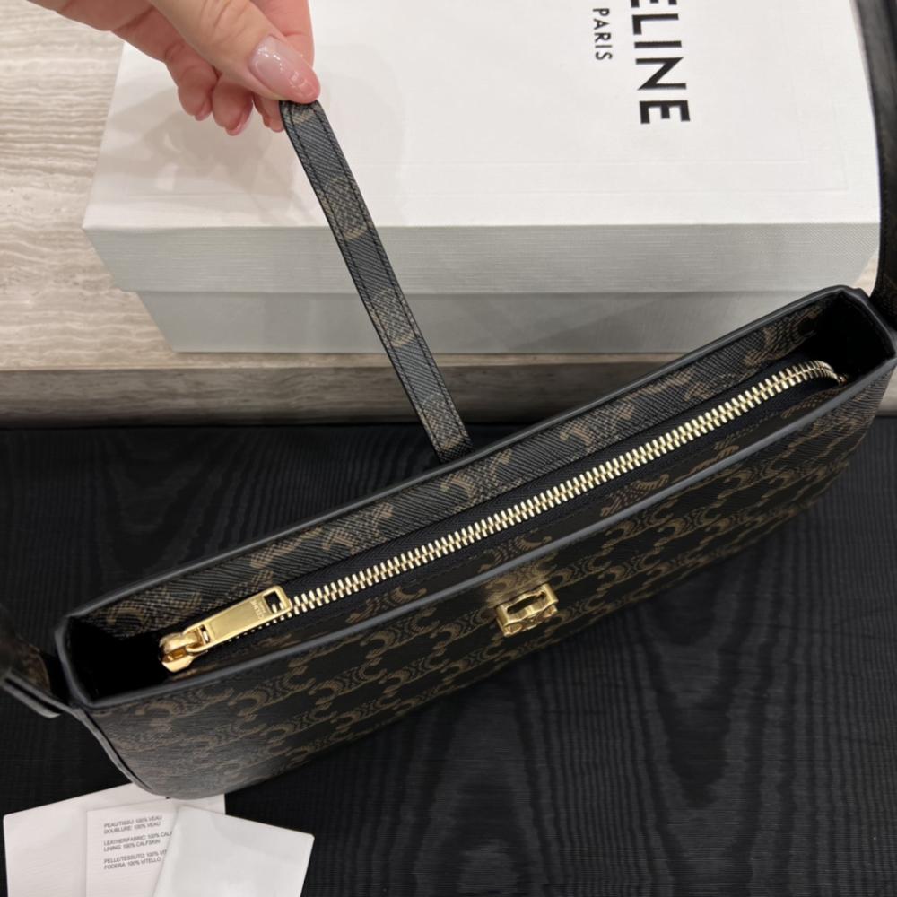 Celine Tina Canvas Shoulder Bag 