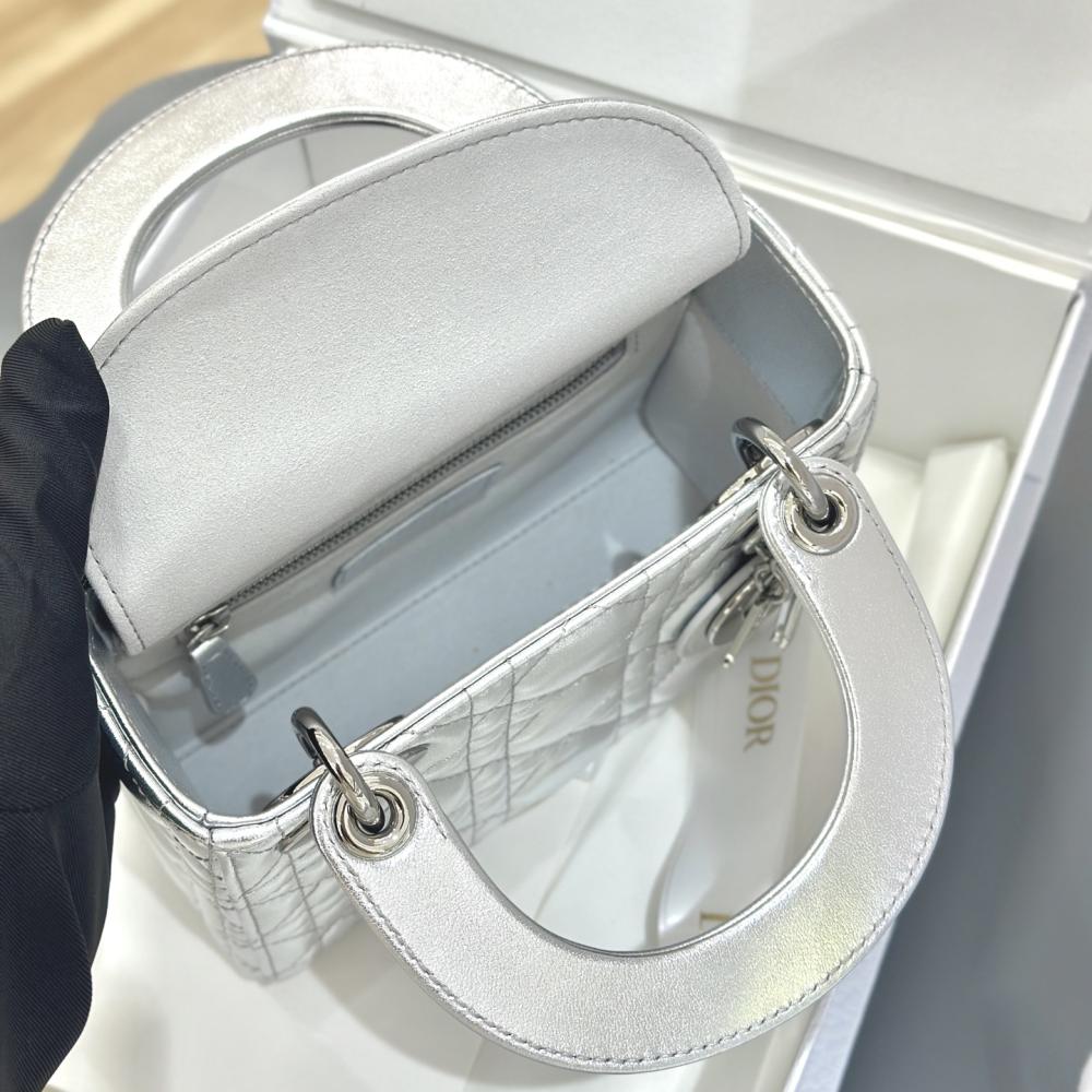 Christian Dior Lady Bag Silver