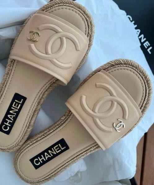 Chanel Kuzu Derisi Espadrille Katır Sandalet - Glimmer of Luxury