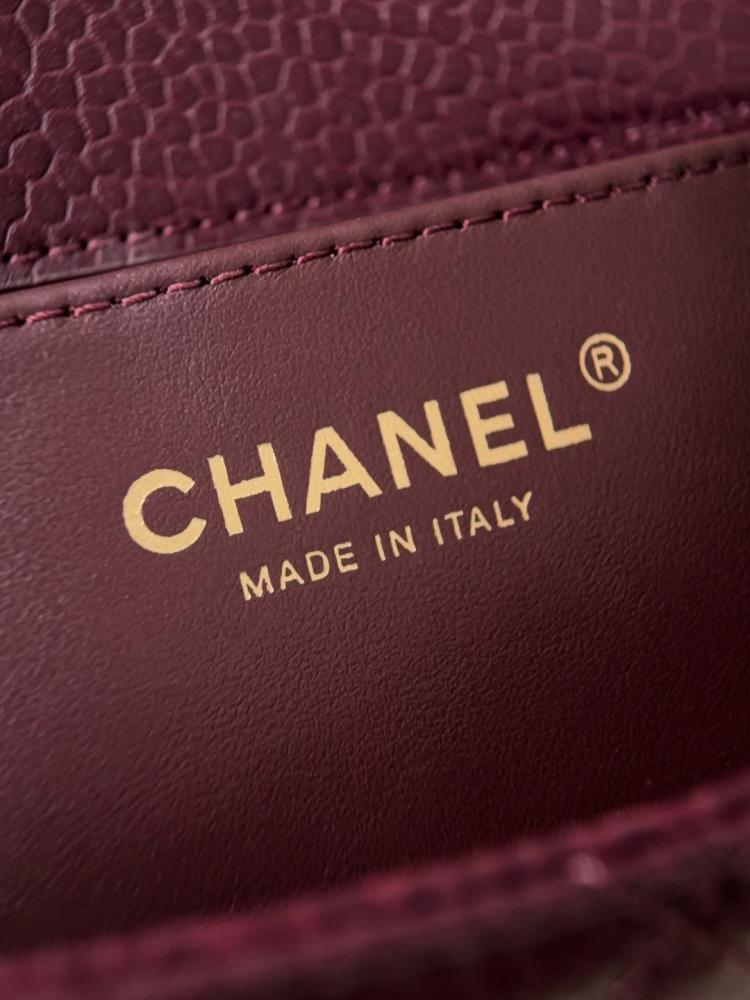Chanel 26C Mini Classic Flap Bag – Burgundy Caviar Leather