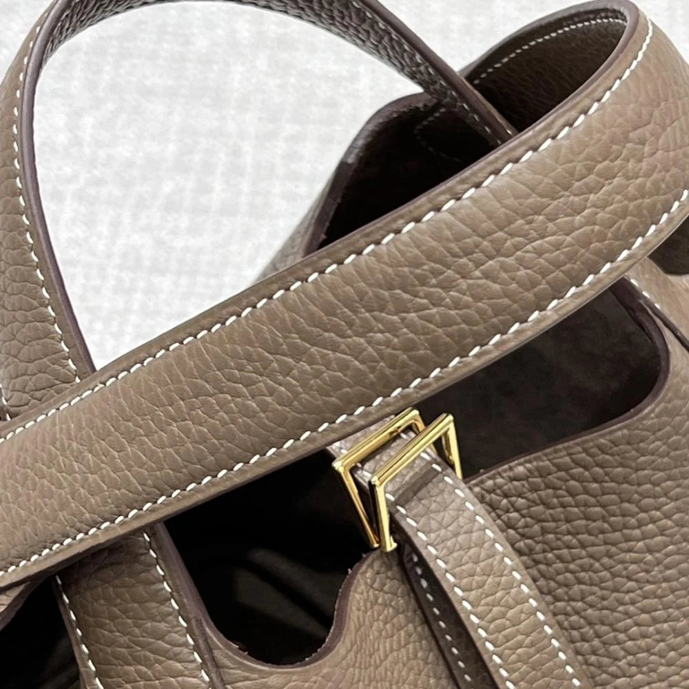 Hermès Picotin 18 Lock Clemence Leather Two-Tone Lime &amp; Nata Palladium Hardware (PHW)
