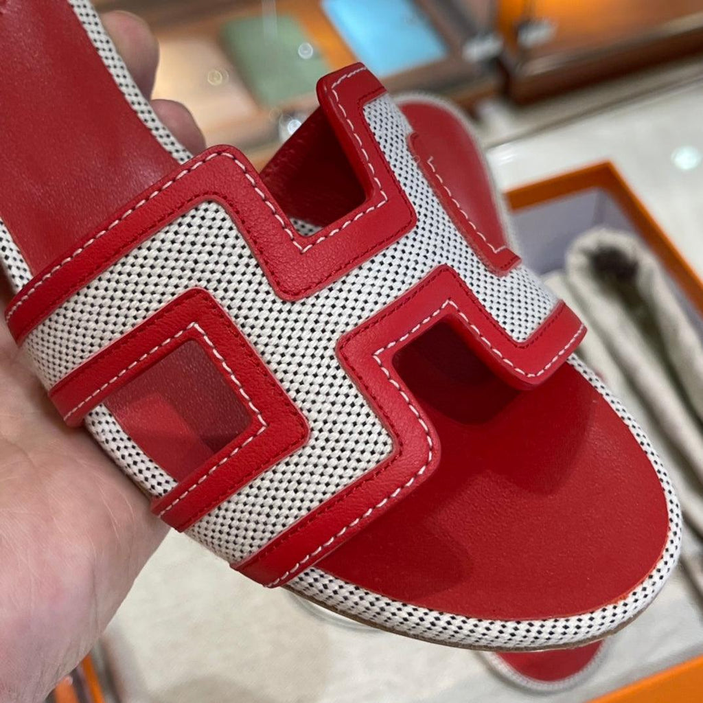 Hermès Oasis Sandalet Erik & Kırmızı - Glimmer of Luxury