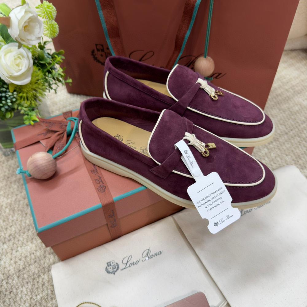 Loro Piana Yaz Büyüsü Yürüyüş Ayakkabısı - Azuki Fasulyesi - Glimmer of Luxury