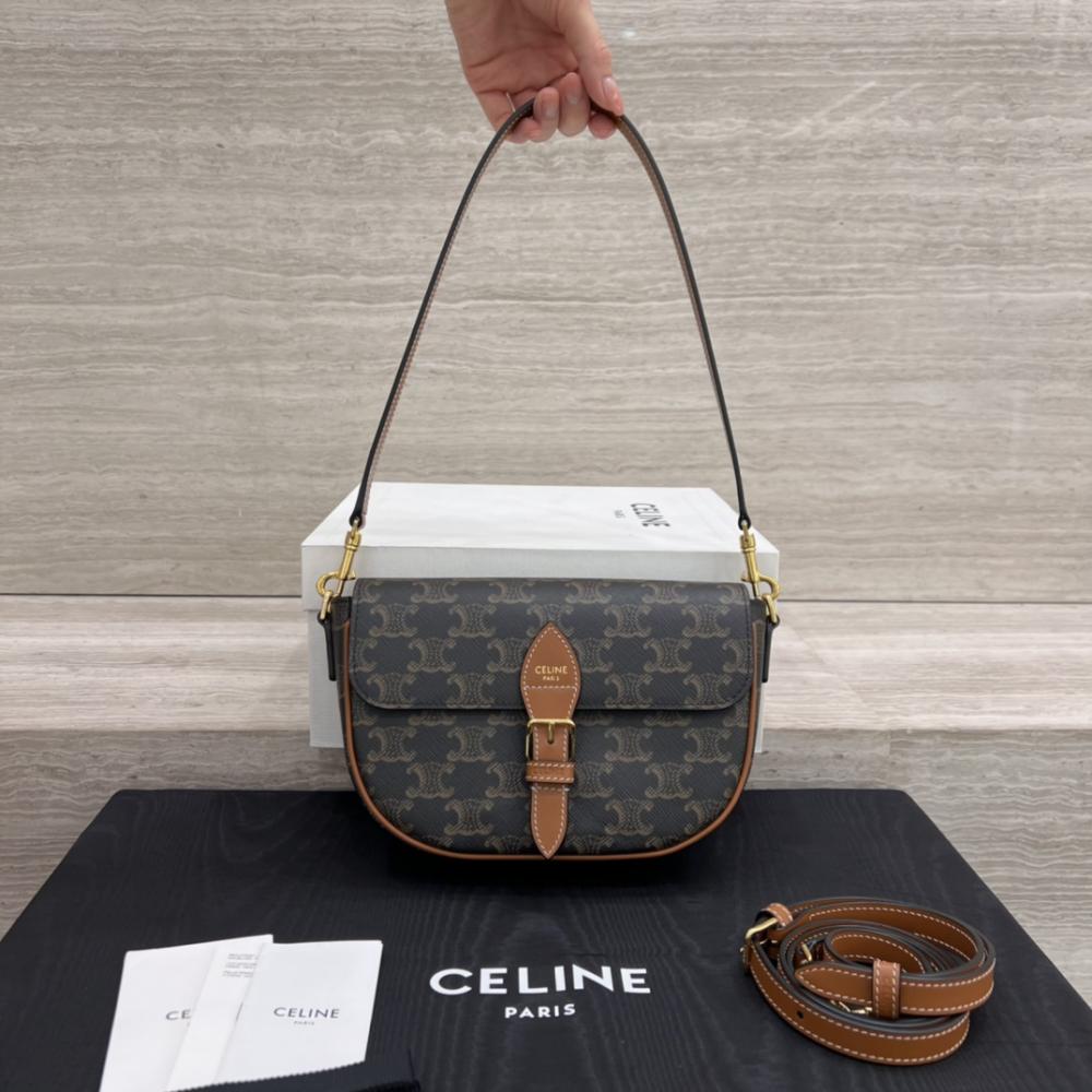 CELINE Folco Shoulder Bag Triomphe