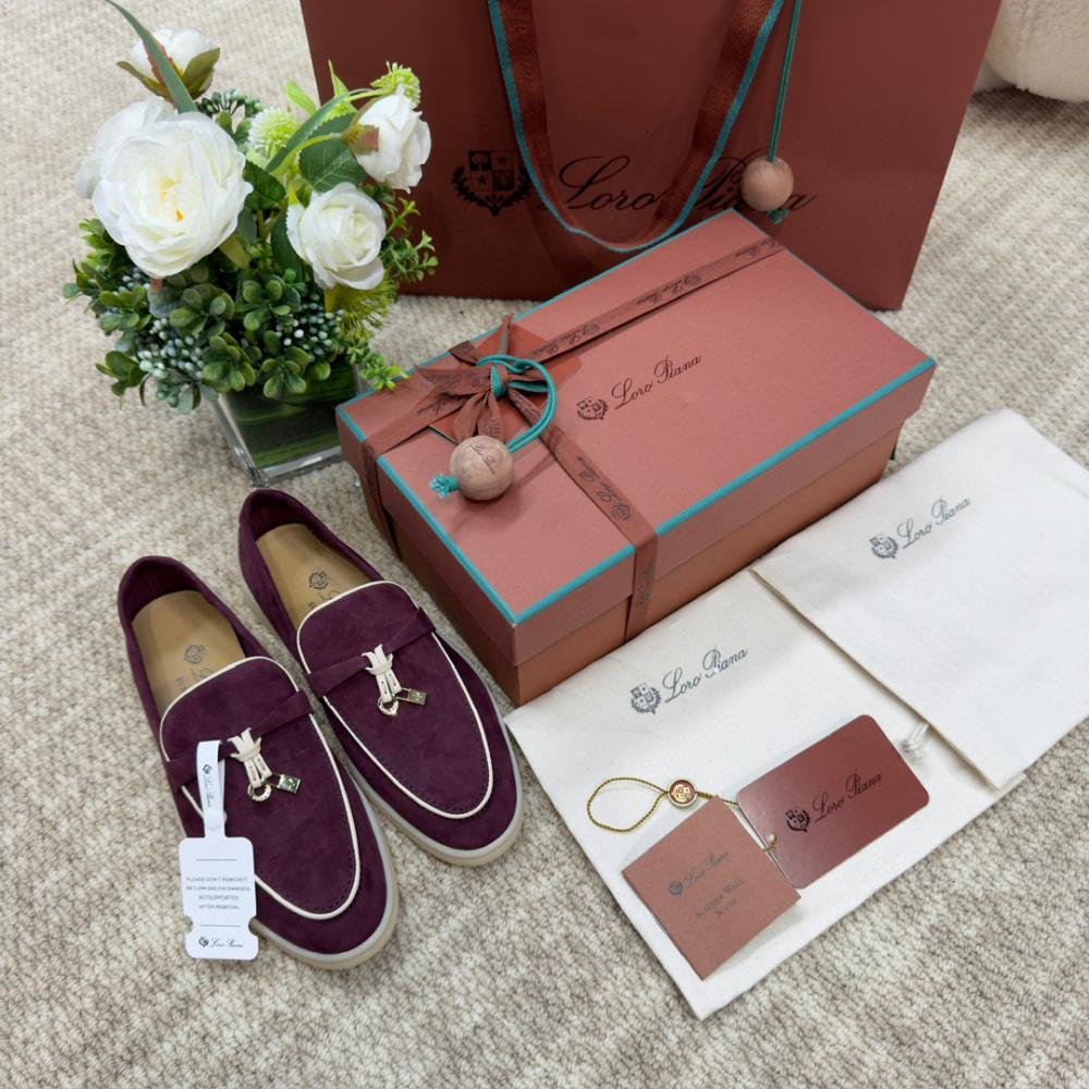 Loro Piana Yaz Büyüsü Yürüyüş Ayakkabısı - Azuki Fasulyesi - Glimmer of Luxury