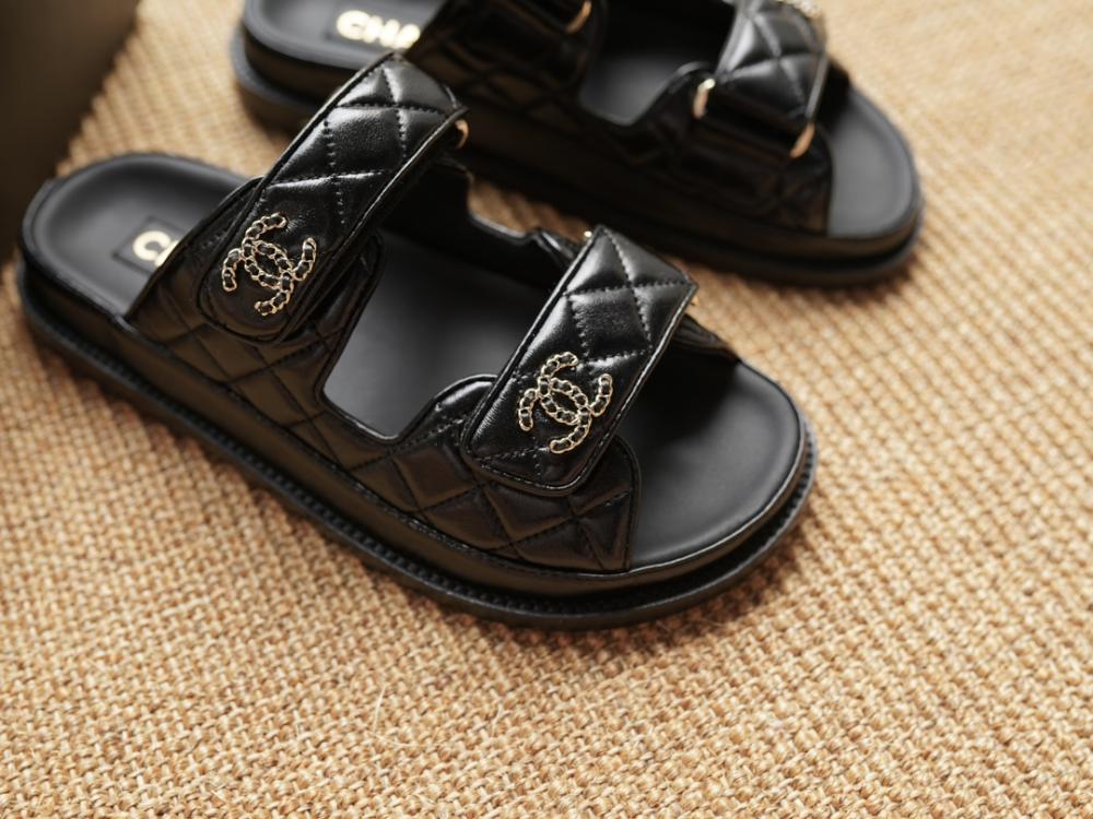 Chanel 24P Velcro Beach Slippers