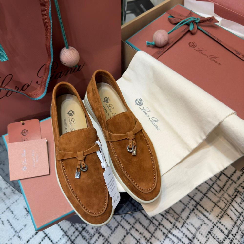 Loro Piana Yaz Büyüsü Yürüyüş Ayakkabısı - Eyer Kahvesi - Glimmer of Luxury