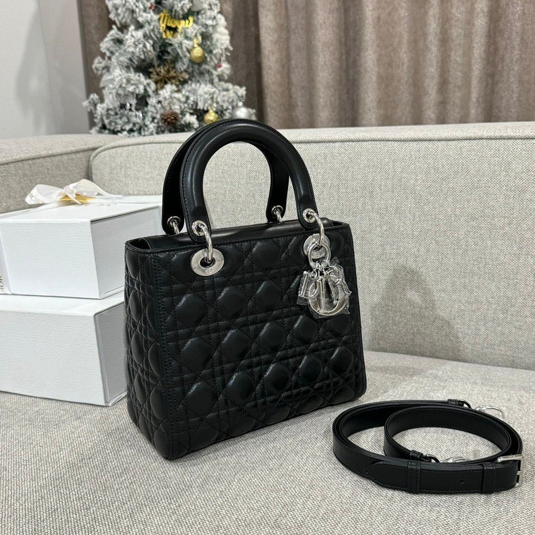 Lady Dior 24 Koyun Siyah Gümüş - Glimmer of Luxury