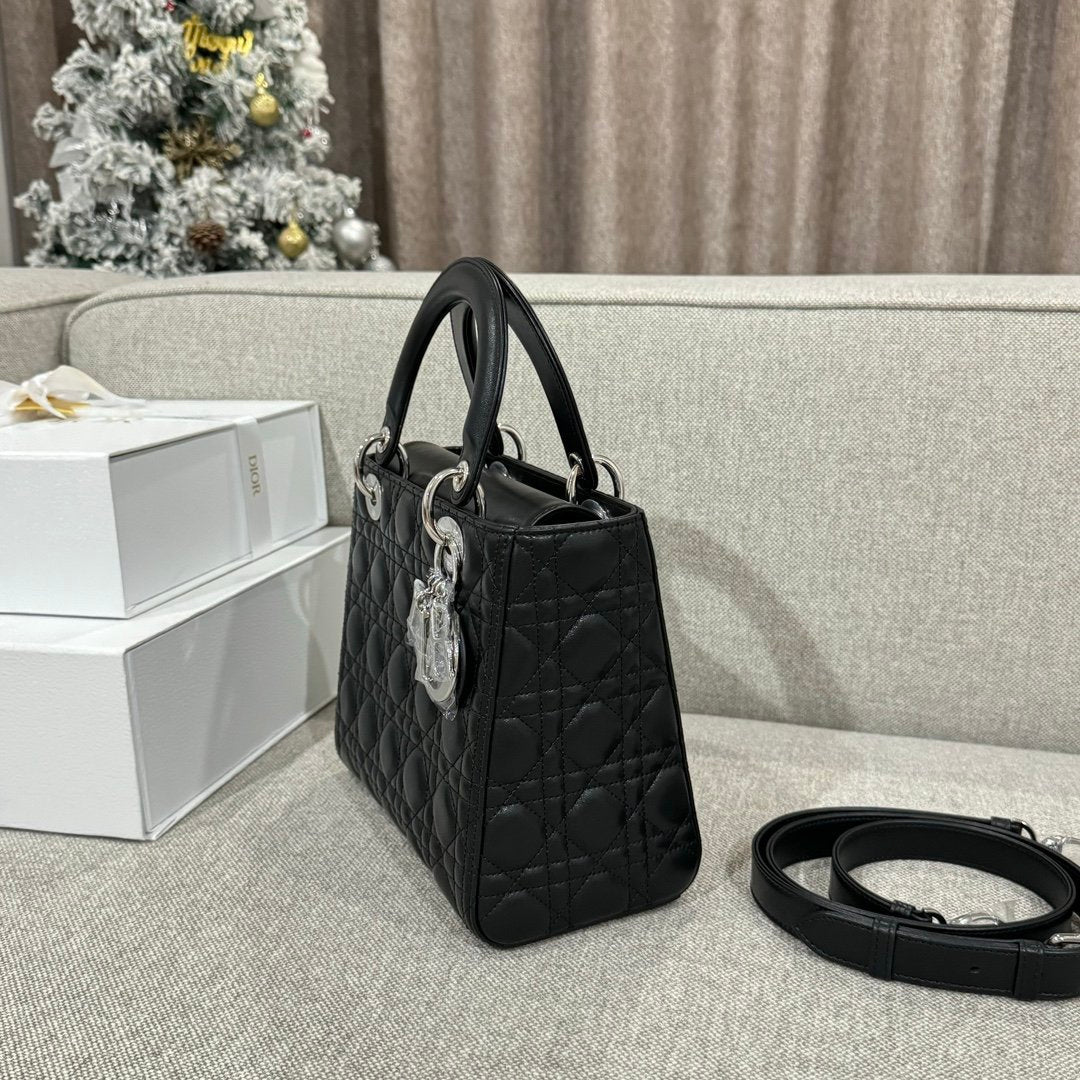 Lady Dior 24 Koyun Siyah Gümüş - Glimmer of Luxury