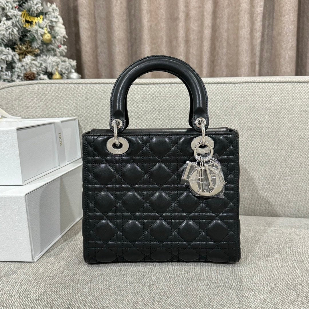 Lady Dior 24 Koyun Siyah Gümüş - Glimmer of Luxury