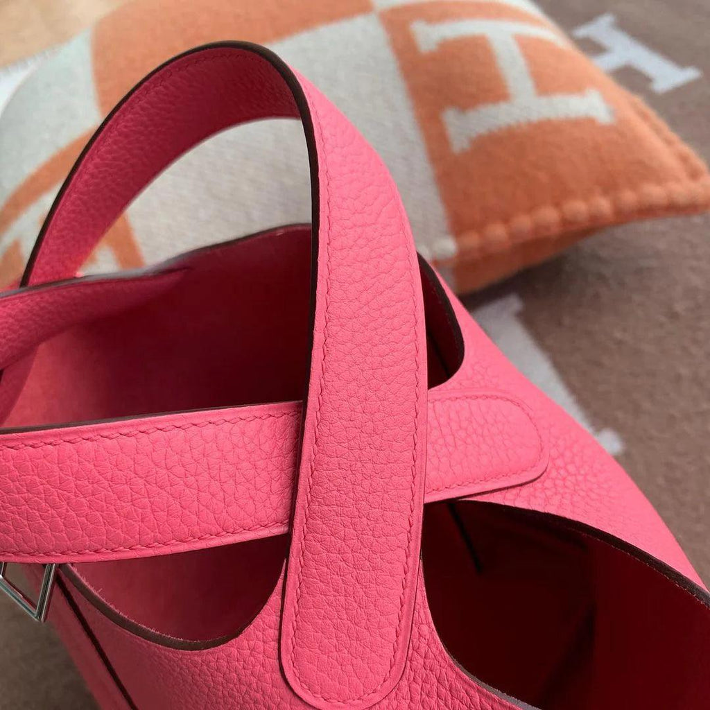 Hermès Picotin 18 Kilit Clemence Deri Paladyum Donanımlı Gül Açelya (PHW) - Glimmer of Luxury