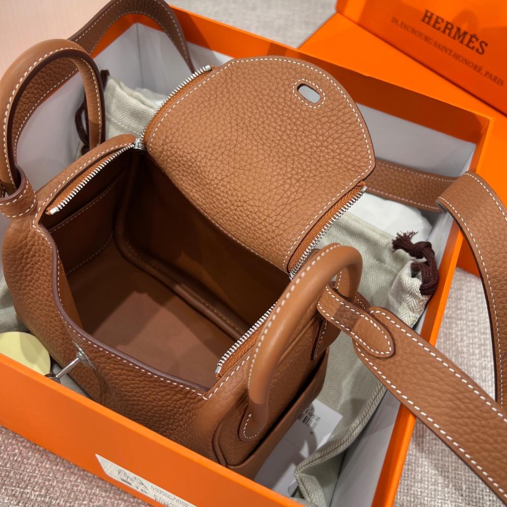 Hermēs Mini Lindy 20 Gold Clemence