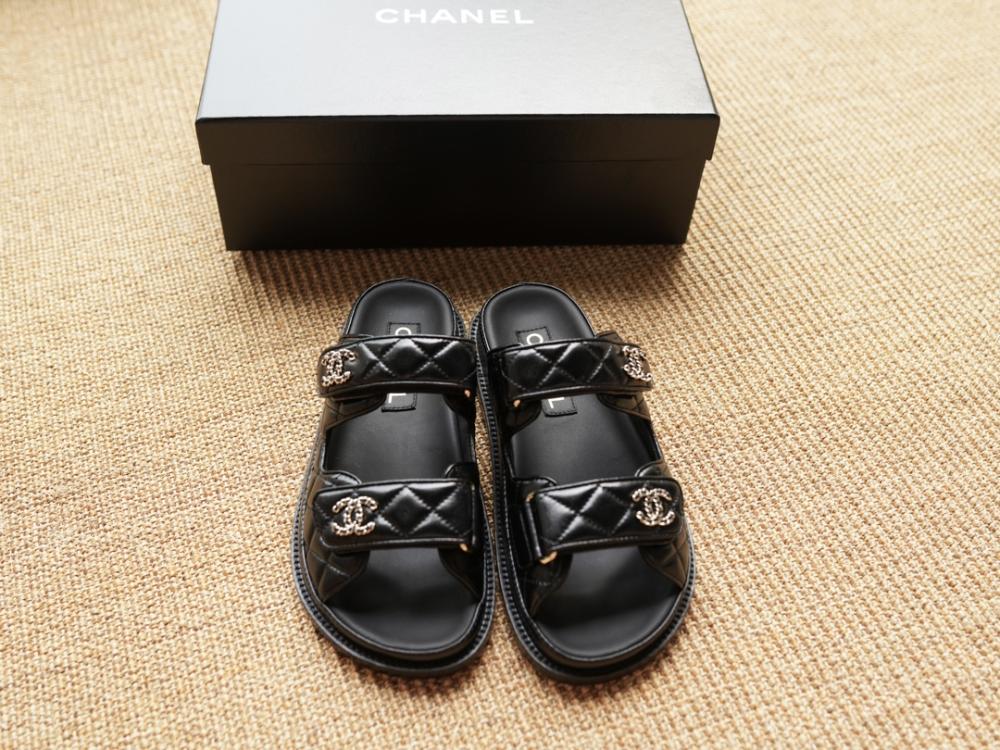 Chanel 24P Velcro Beach Slippers