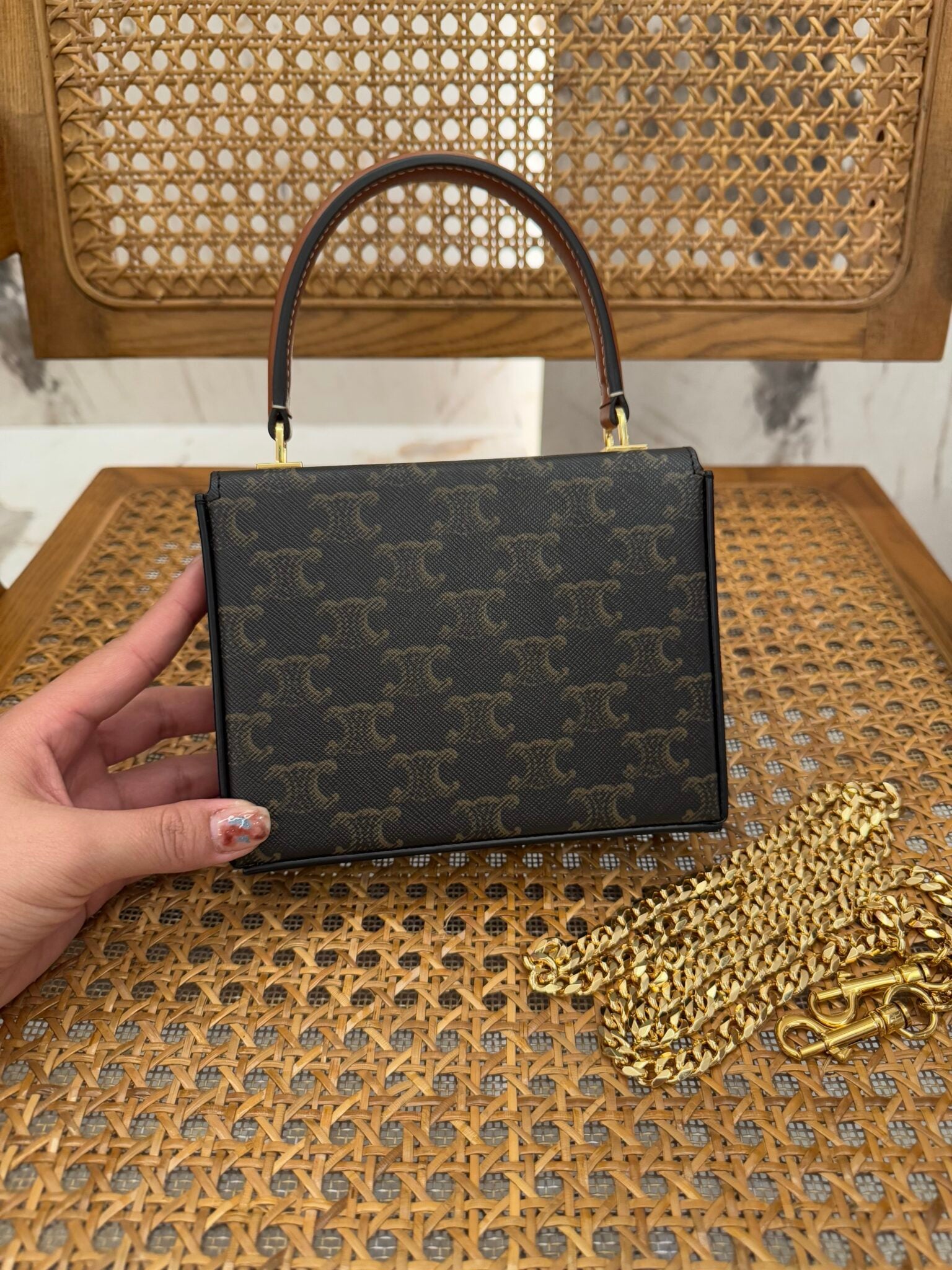 Celine Blandine 2025 Canvas and Calfskin 