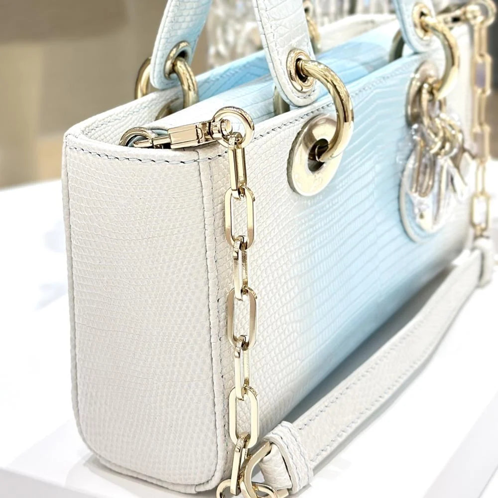 Dior Small Lady D-Joy Bag Cotton Pearl