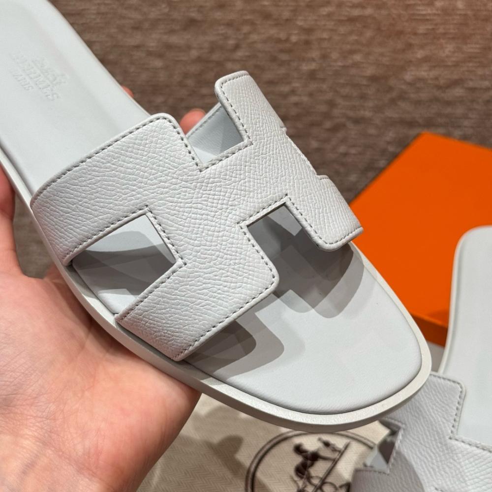 Hermès Oran Sandals Gray Argent