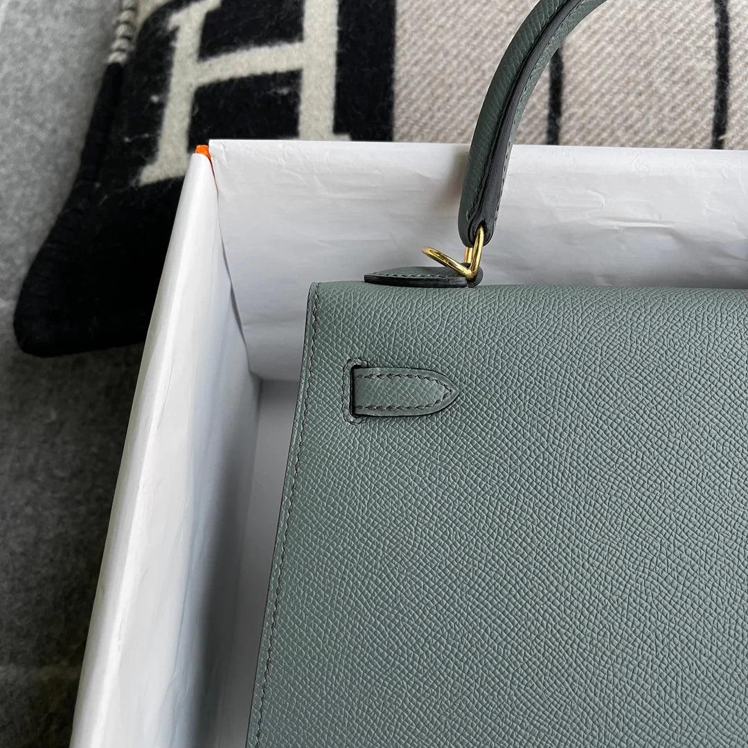 Hermès Kelly 25 Badem Yeşili Altın Donanımlı Epsom Deri̇ (Ghw) - Glimmer of Luxury