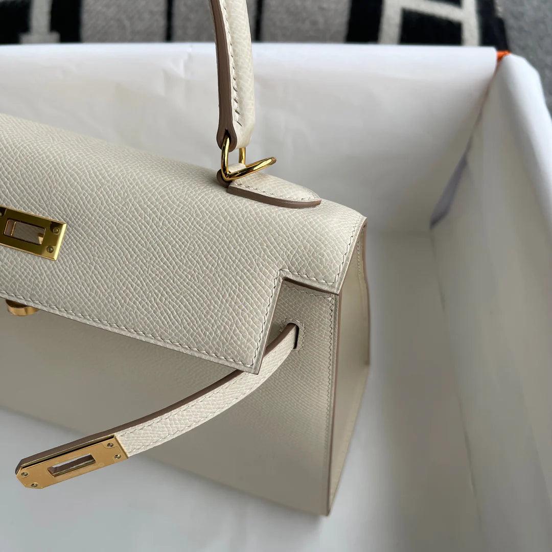 Hermès Kelly 25 Tebeşir Altın Donanımlı Epsom Deri̇ (Ghw) - Glimmer of Luxury