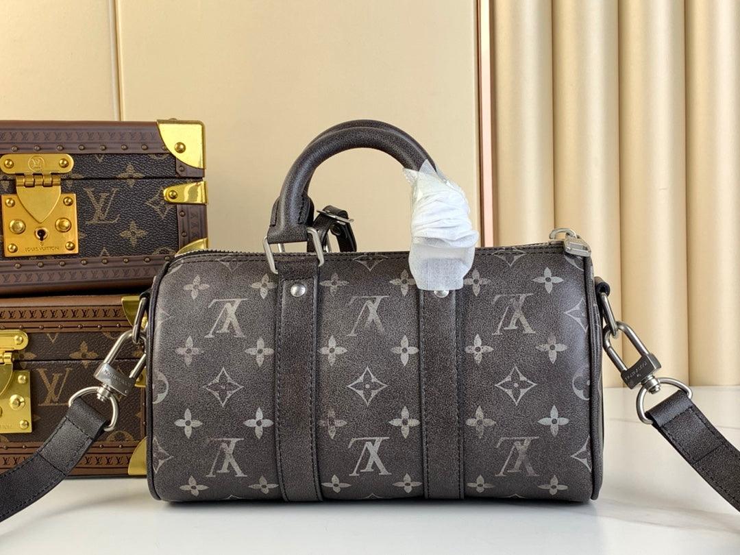 Louis Vuitton M11595 Keepall Bandoulière 25 Fırçalı Monogram Çanta - Glimmer of Luxury