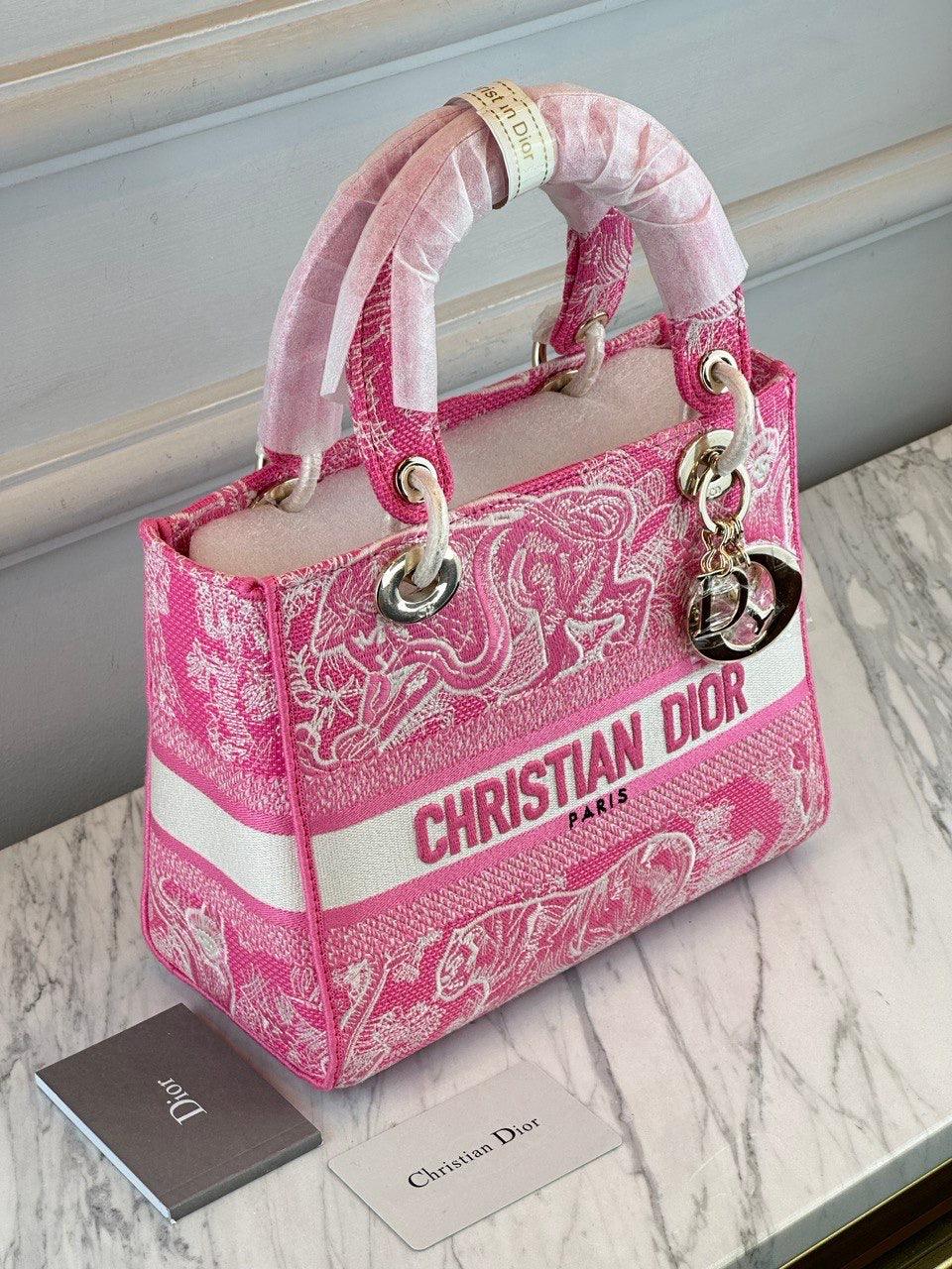 Christian Dior Lady Orta Floresan D-Lite Çantalar - Glimmer of Luxury