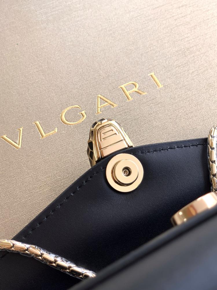 Bulgari Serpenti Forever Glossy Leather Mini Bag
