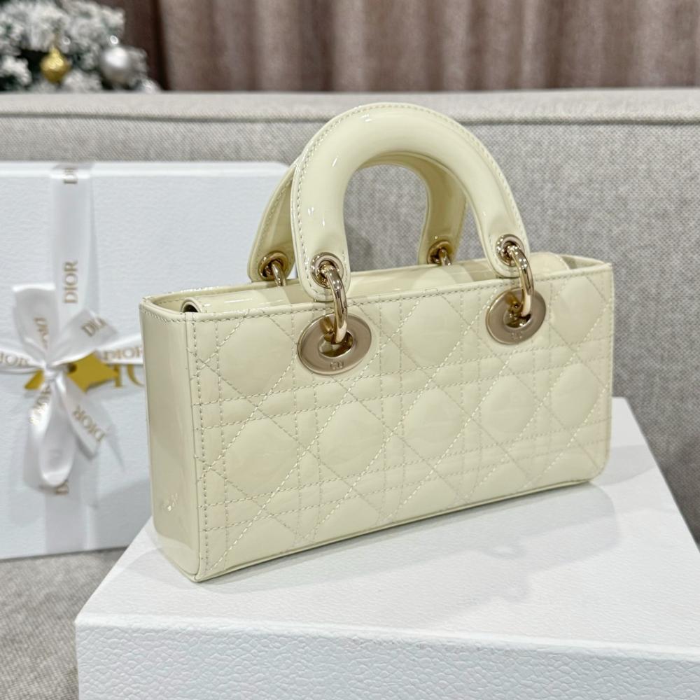 Christian Dior Lady D-Joy Silver Satin Bag