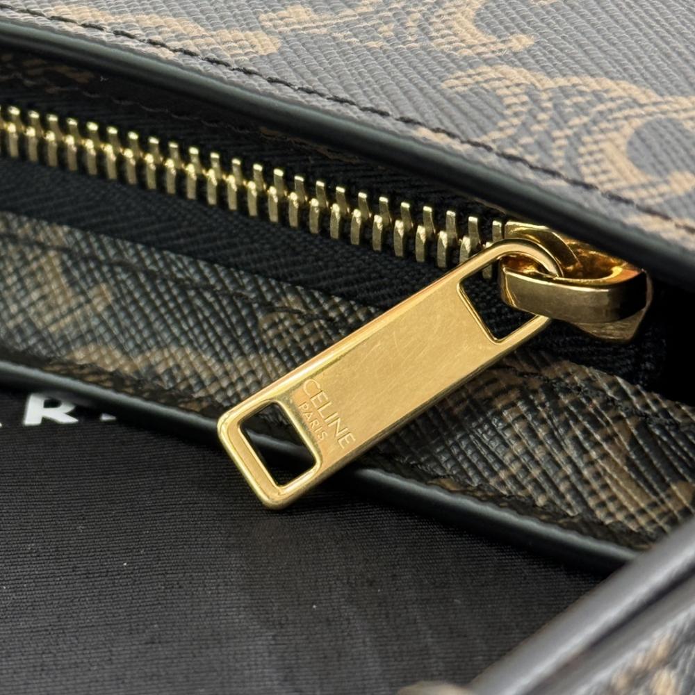 Celine Tina Canvas Shoulder Bag 