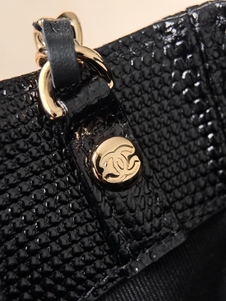 Chanel Nano 31 Kertenkele Kabartmalı Alışveriş Çantası