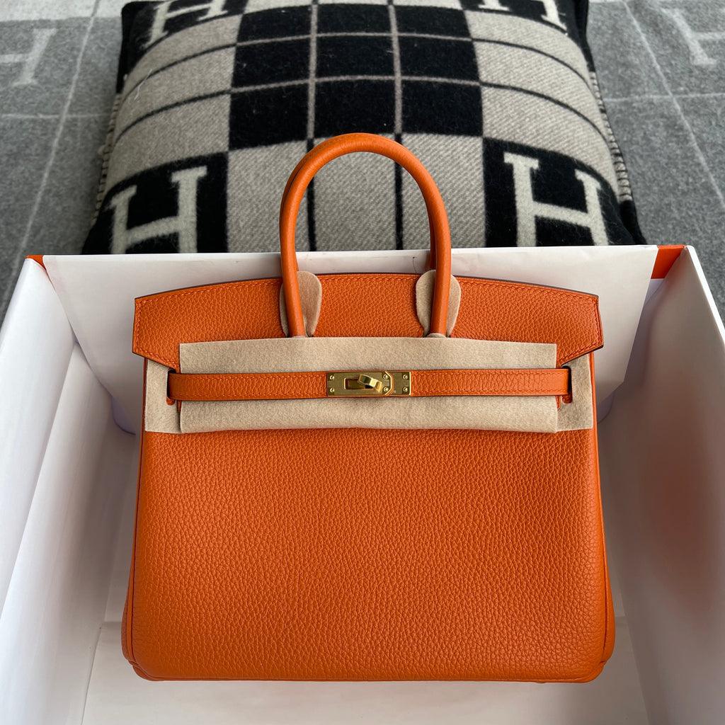 Hermès Birkin 25 Togo Deri Turuncu Altın Donanımlı (GHW) - Glimmer of Luxury