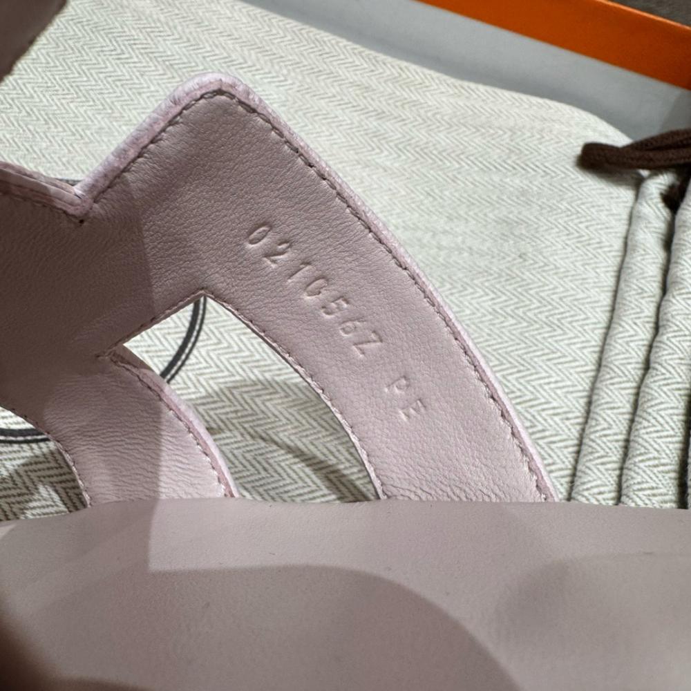 Hermès Oran Sandals Gray Argent