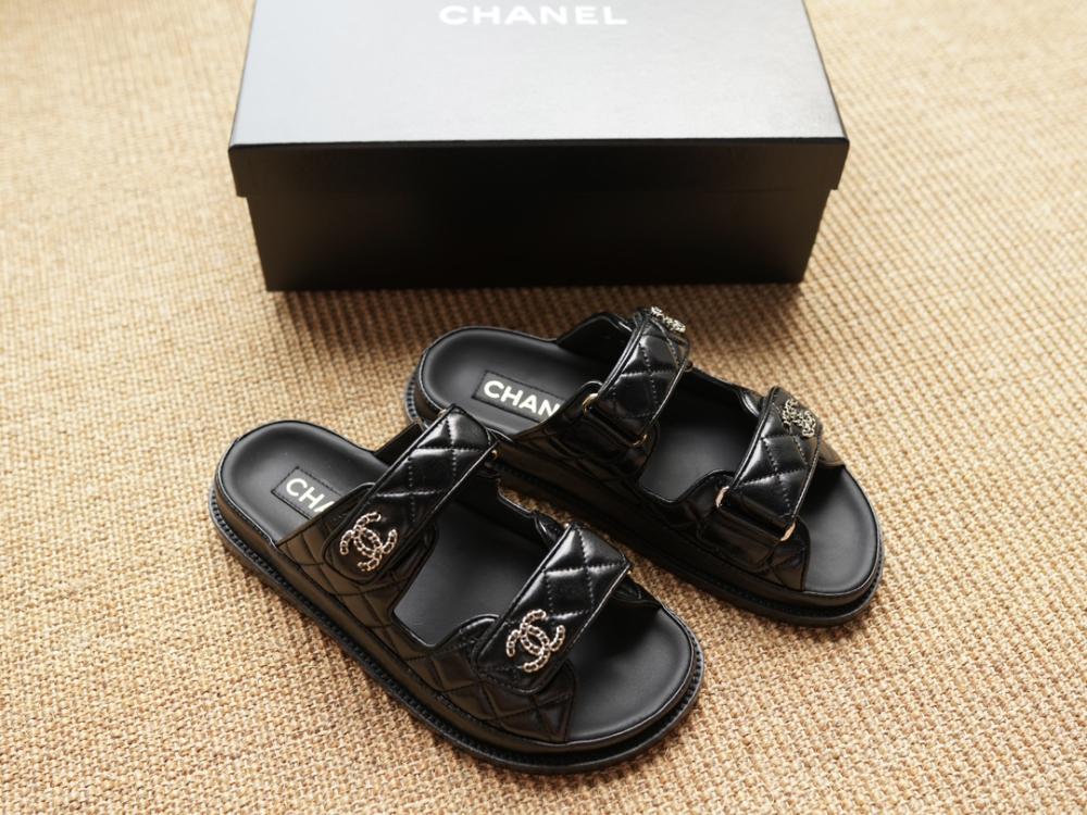 Chanel 24P Velcro Beach Slippers