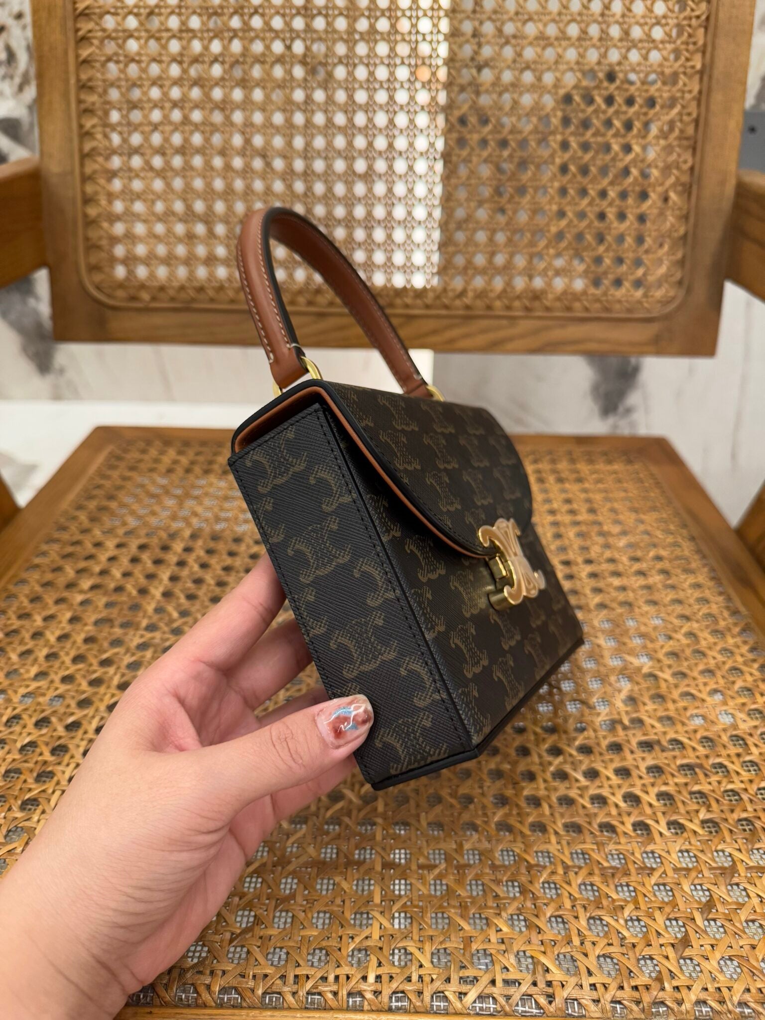 Celine Blandine 2025 Canvas and Calfskin 