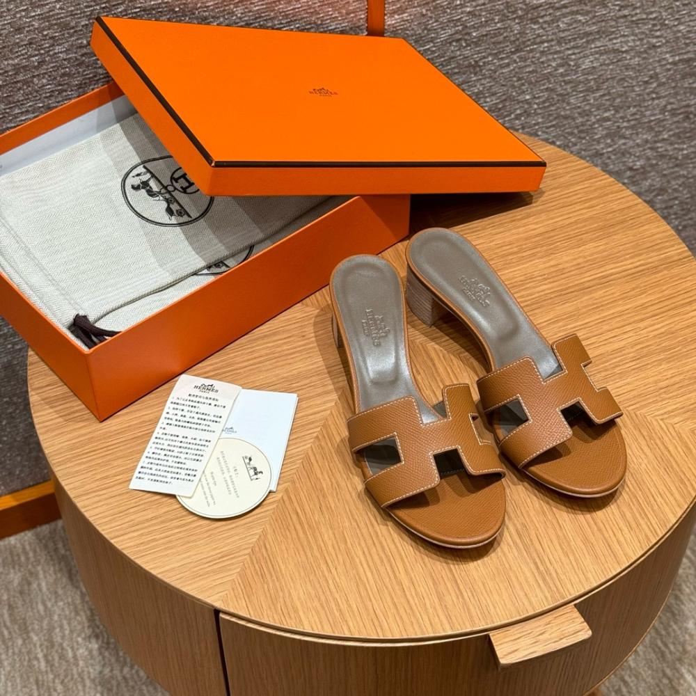 Hermès Oasis Sandals Black &amp; Argent Grey