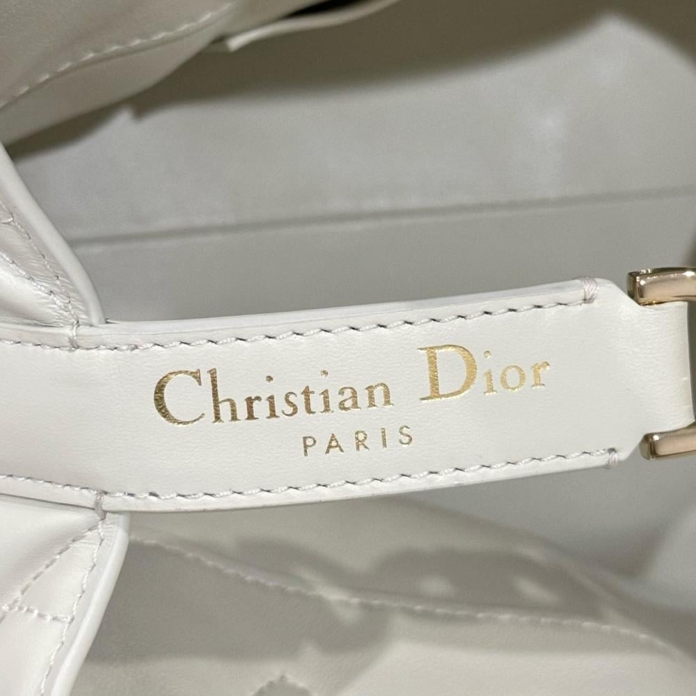 Small Dior Toujours Vertical Tote Bag Powder Beige Macrocannage Calfskin