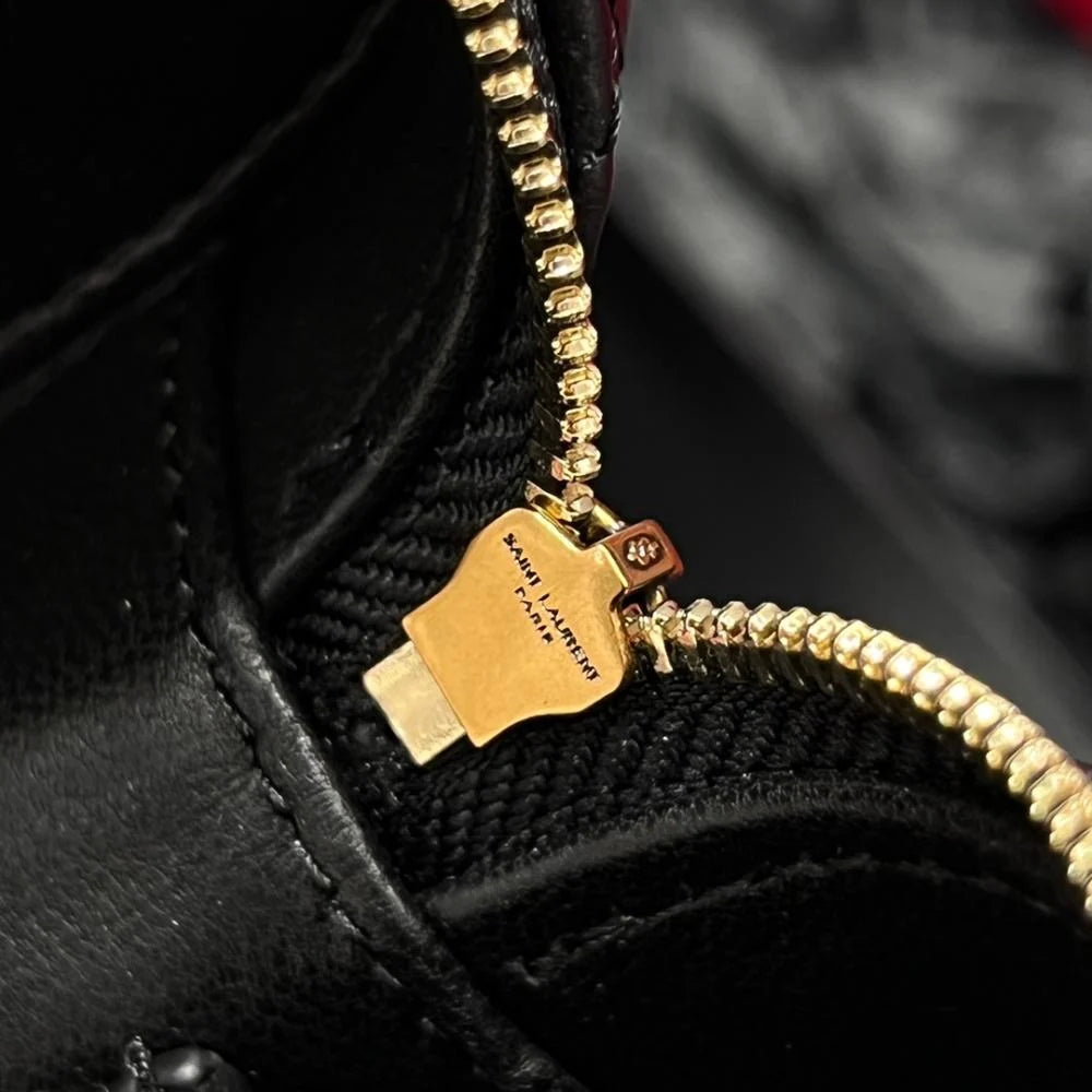 Saint Laurent Gaby Kuzu Derisinden Makyaj Çantası