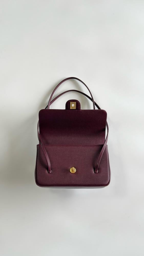 Chanel 26P Small Shoulder Bag – Burgundy Glossy Grained Calfskin