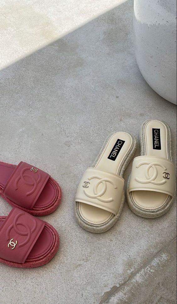 Chanel Kuzu Derisi Espadrille Katır Sandalet - Glimmer of Luxury