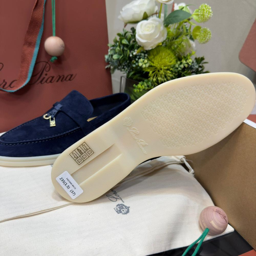 Loro Piana Yaz Büyüsü Yürüyüş Ayakkabısı - Mavi Florit - Glimmer of Luxury