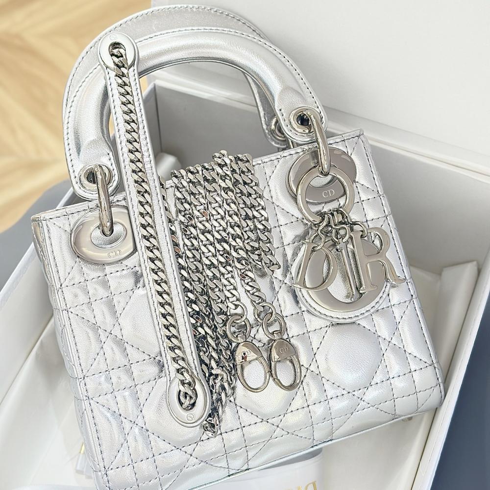 Christian Dior Lady Bag Silver