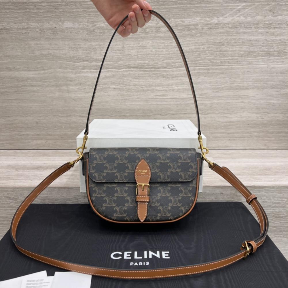 CELINE Folco Shoulder Bag Triomphe
